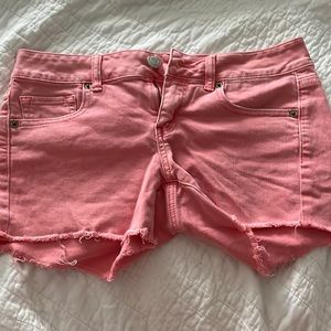 Light pink American eagle jean shorts